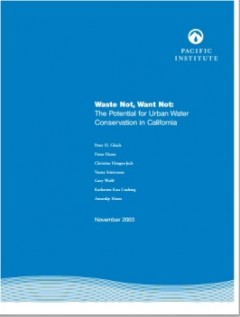 <a href=http://www.pacinst.org/publication/waste-not-want-not/>Waste Not, Want Not: The Potential for Urban Water Conservation in California</a>